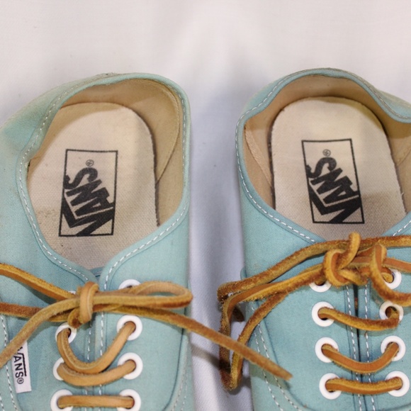 Vans Authentic Skater Sneaker Turquoise & Leather - Picture 4 of 6